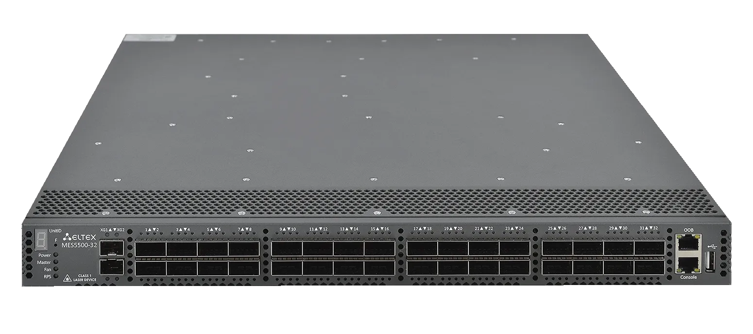 Ethernet-коммутатор MES5500-32, 2x10G SFP+ + 32x40G/100G QSFP28, L3, dual PSU